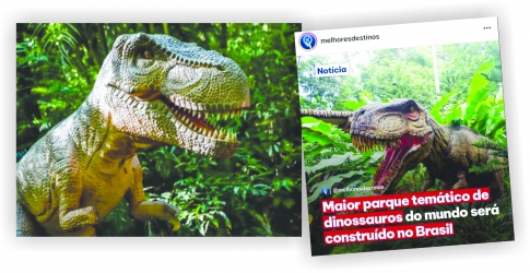 Maior parque dos dinossauros  do mundo será inaugurado no  Brasil, em Miguel Pereira