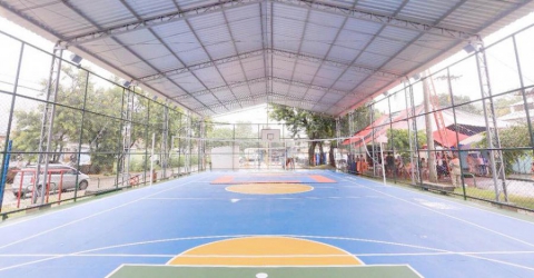 PAULO DE FRONTIN DÁ INÍCIO A OBRA  DE REVITALIZAÇÃO DA QUADRA DO GONDIM