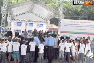 MIGUEL PEREIRA INAUGURA  SISTEMA DE SANEAMENTO DO LAGO DE JAVARY  COM A PRESENÇA DE MINC