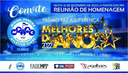 Miguel Pereira Atlético Clube premia os Melhores do Ano